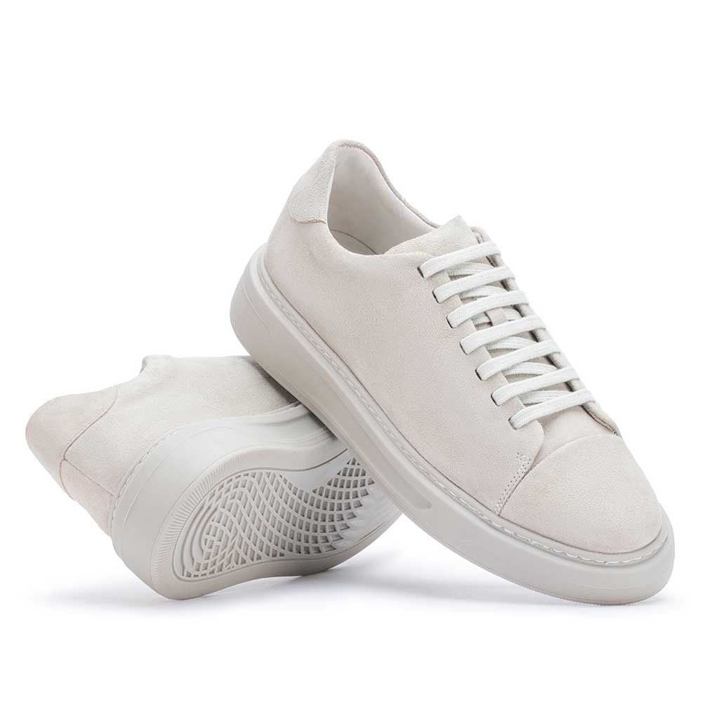 Tênis Masculino Casual Fascar Cinza em Couro