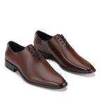 Sapato Masculino Social Oxford Wholecut Fascar Marrom em Couro