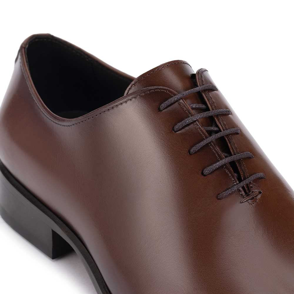 Sapato Masculino Social Oxford Wholecut Fascar Marrom em Couro