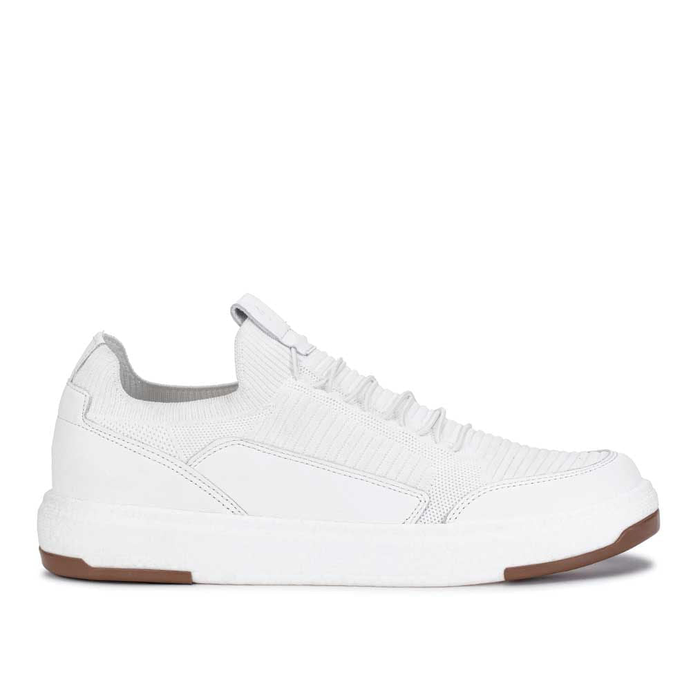 Tênis Masculino Casual Fascar Izi Branco Em Knit