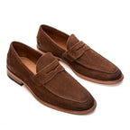 Mocassim Masculino Casual Fascar Penny Loafer Marrom em Couro