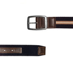 Cinto Masculino Casual Fascar Dupla Face Azul-Marinho Em Lona Flexível