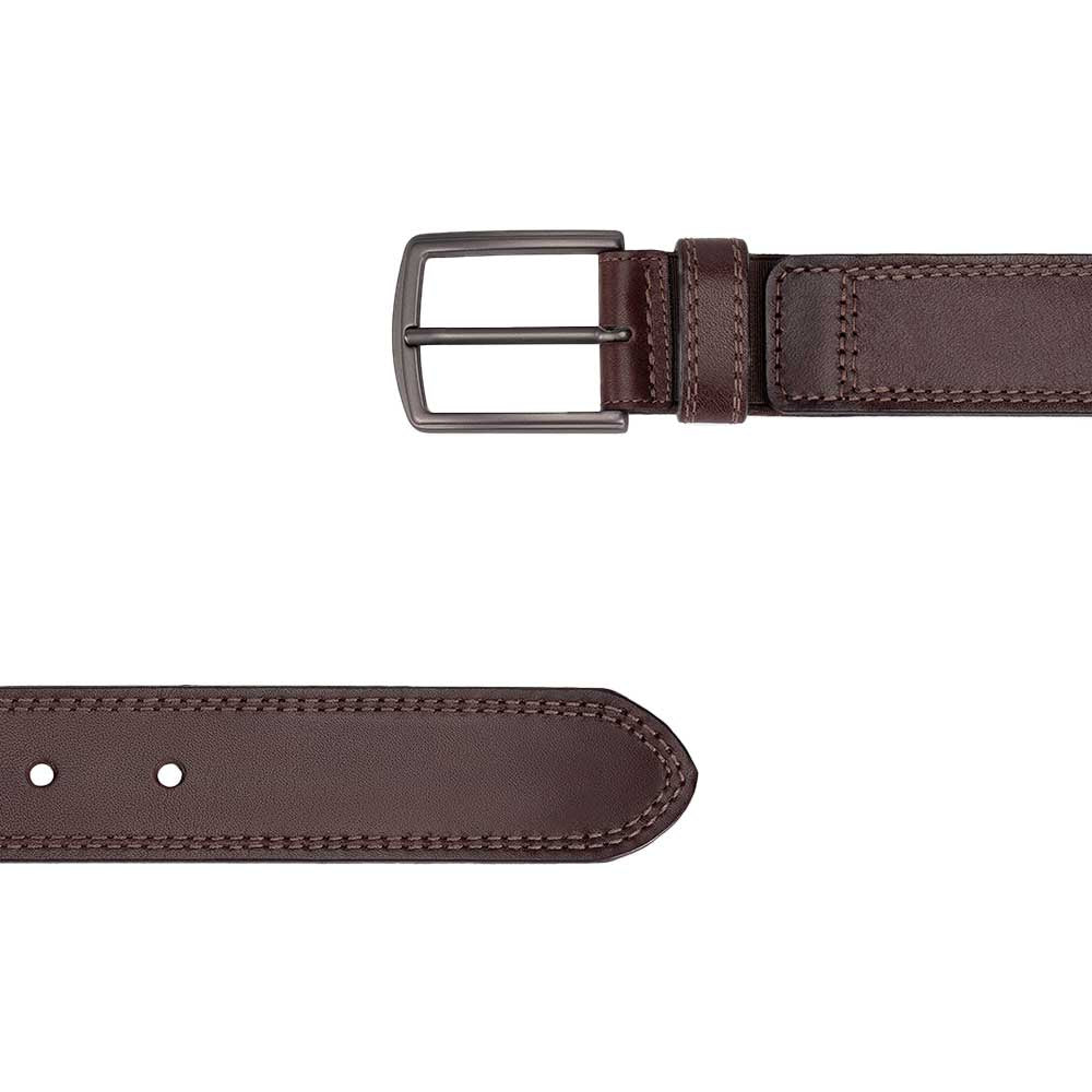 Cinto Masculino Casual Fascar Marrom em Couro