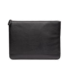 Pasta Envelope Masculina Fascar Preta Em Couro