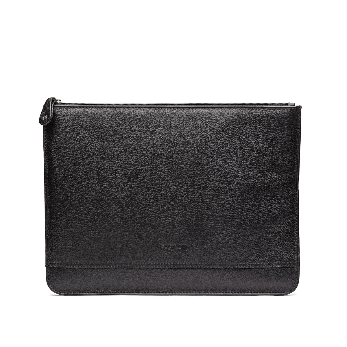 Pasta Envelope Masculina Fascar Preta Em Couro