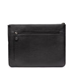 Pasta Envelope Masculina Fascar Preta Em Couro