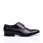 Sapato Masculino Social Fascar Derby Cap Toe Preto Em Couro