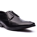 Sapato Masculino Social Fascar Airtech Derby Preto Em Couro