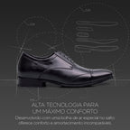 Sapato Masculino Social Fascar Airtech Derby Cap Toe Em Couro