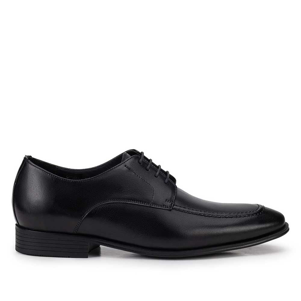 Sapato Masculino Social Fascar Airtech Derby Preto Em Couro
