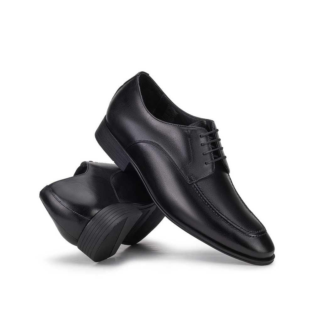 Sapato Masculino Social Fascar Airtech Derby Preto Em Couro