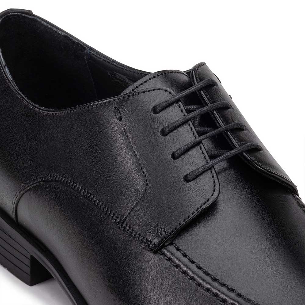 Sapato Masculino Social Fascar Airtech Derby Preto Em Couro