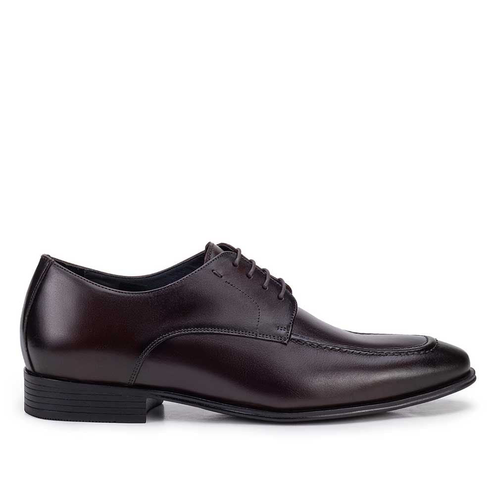 Sapato Masculino Social Fascar Airtech Derby Marrom Em Couro