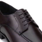 Sapato Masculino Social Fascar Airtech Derby Marrom Em Couro