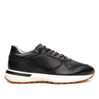 Tênis Casual Masculino Jogging Fascar IZI Preto em Couro