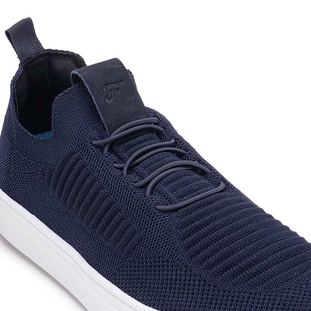 Tênis Masculino Casual Fascar Izi Azul-Marinho Em Knit