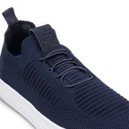 Tênis Masculino Casual Fascar Izi Azul-Marinho Em Knit
