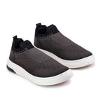 Tênis Masculino Casual Fascar Izi Cinza Em Knit