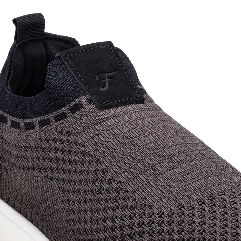 Tênis Masculino Casual Fascar Izi Cinza Em Knit