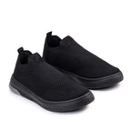 Tênis Masculino Casual Fascar Izi Preto Em Knit