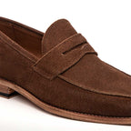 Mocassim Masculino Casual Fascar Penny Loafer Marrom em Couro