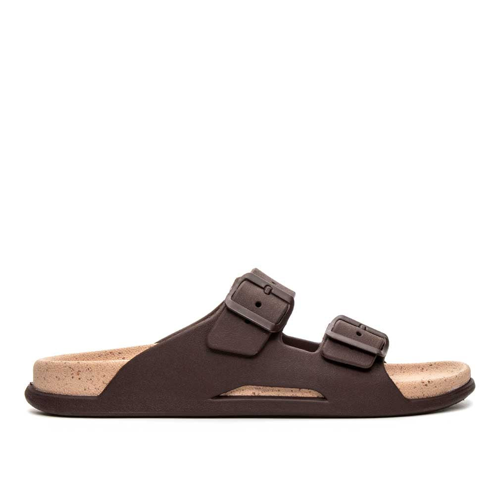 Chinelo Masculino Fascar com Tiras Ajustáveis Marrom em Borracha