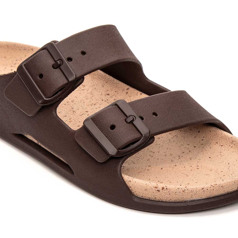 Chinelo Masculino Fascar com Tiras Ajustáveis Marrom em Borracha