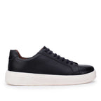 Tênis Masculino Casual Fascar Almada Preto Em Couro