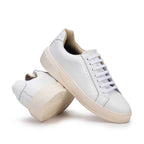 Tênis Masculino Casual Fascar Almada Branco Em Couro