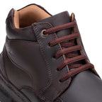 Bota Masculina Casual Fascar Marrom Em Couro