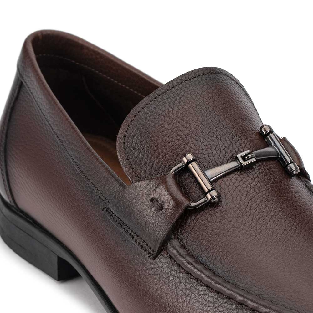 Mocassim Masculino Casual Fascar Marrom em Couro