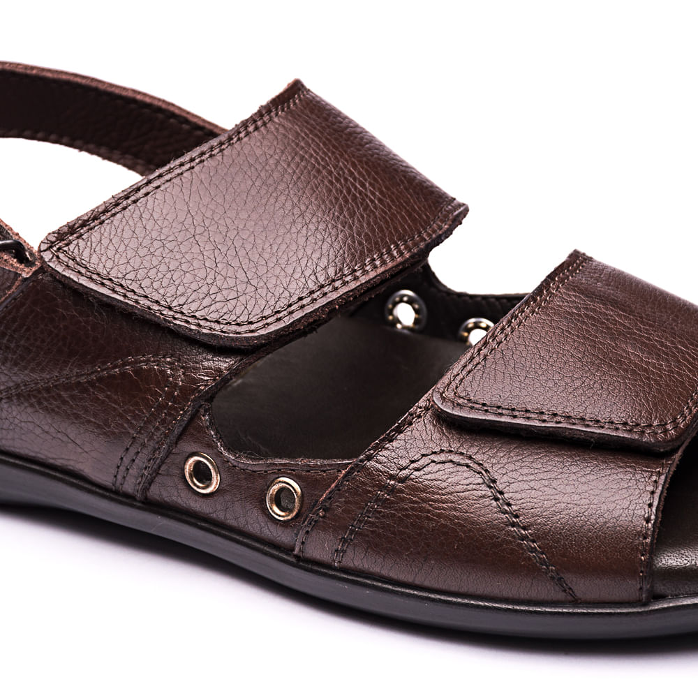 Sandália Masculina Fascar Lite Preto em Couro