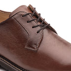 Sapato Social Masculino Fascar Extralight Derby Marrom Em Couro