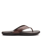 Chinelo Masculino Fascar Lite Marrom Em Couro