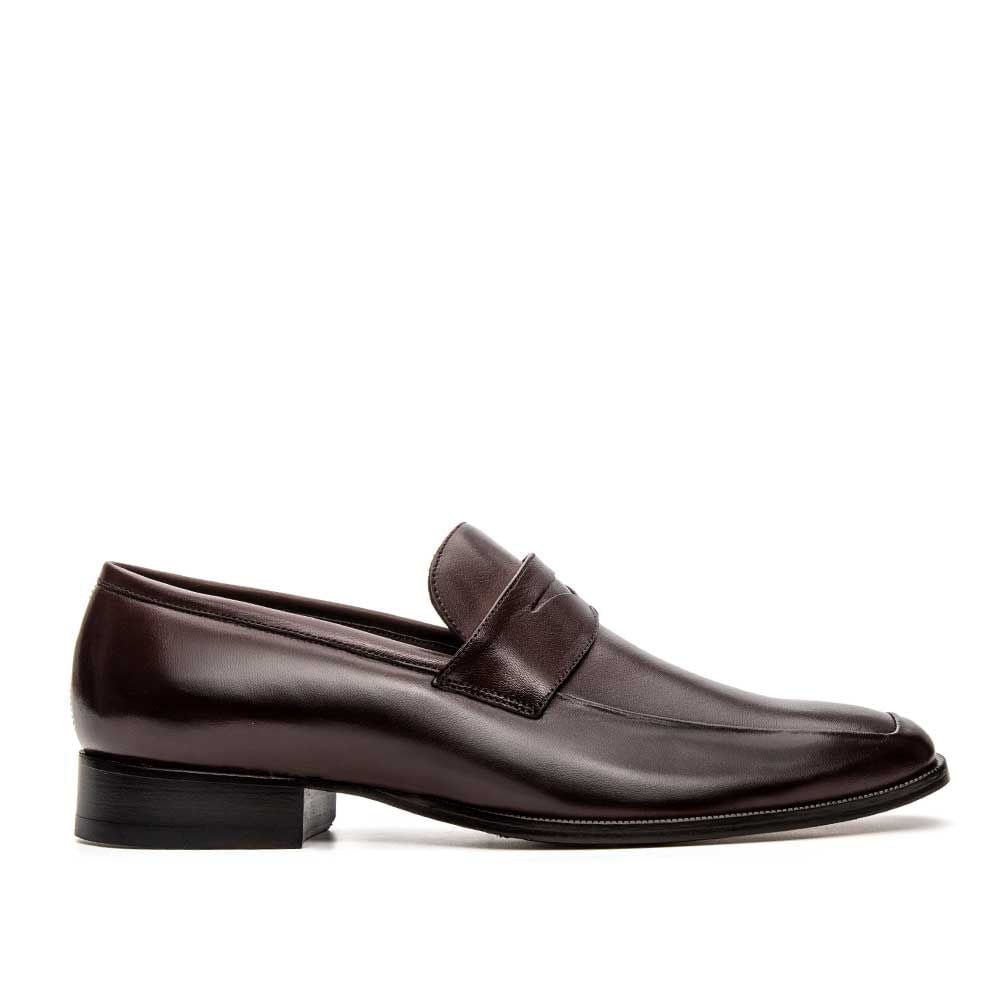 Mocassim Masculino Social Fascar Penny Loafer Marrom em Couro