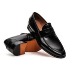 Mocassim Masculino Social Fascar Penny Loafer Preto em Couro