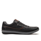 Sapatênis Masculino Casual Fascar Izi Preto Em Couro