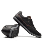 Sapatênis Masculino Casual Fascar Izi Preto Em Couro