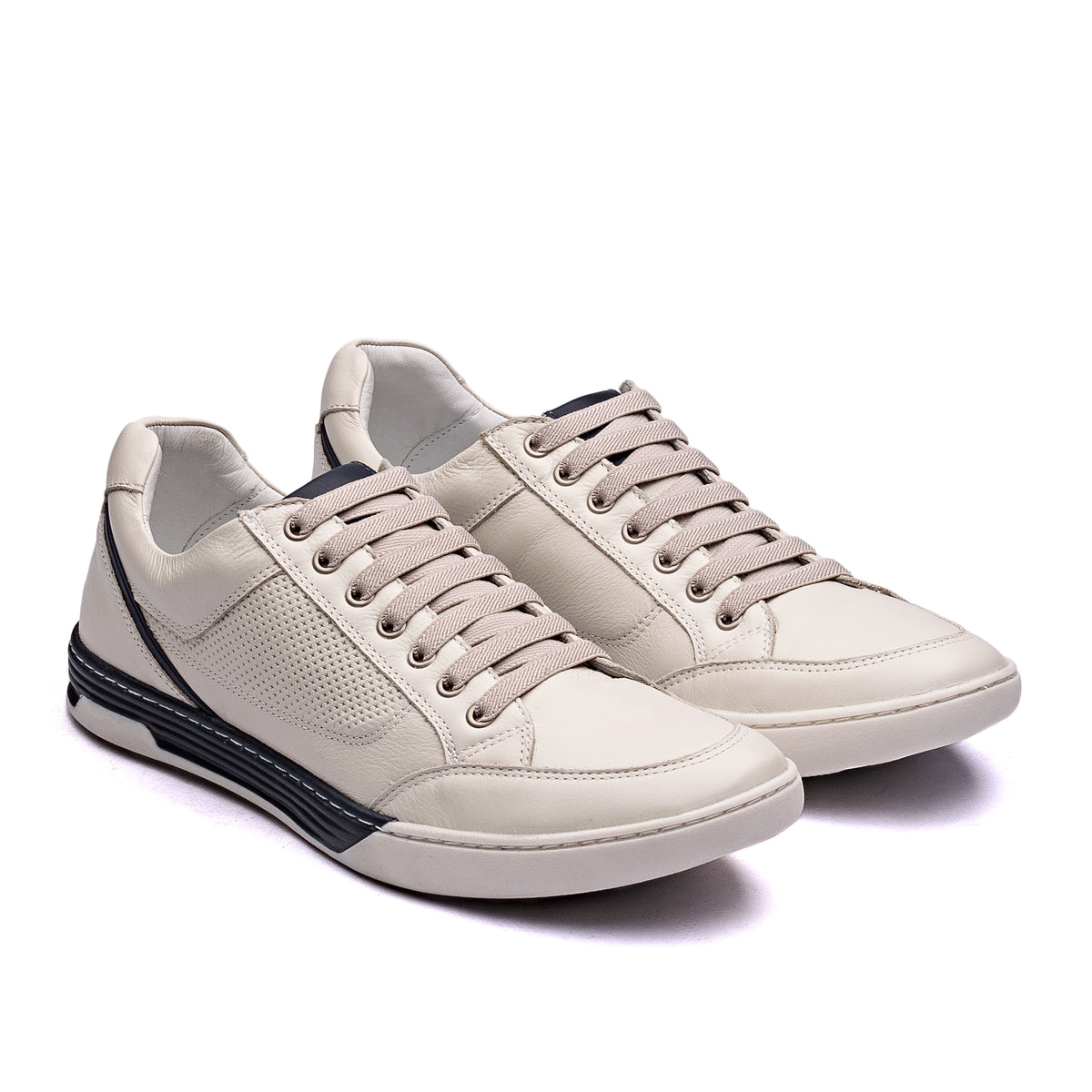 Sapatênis Masculino Casual Fascar Izi Branco Em Couro