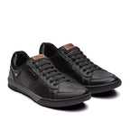 Sapatênis Masculino Casual Fascar Izi Preto Em Couro