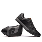 Sapatênis Masculino Casual Fascar Izi Preto Em Couro