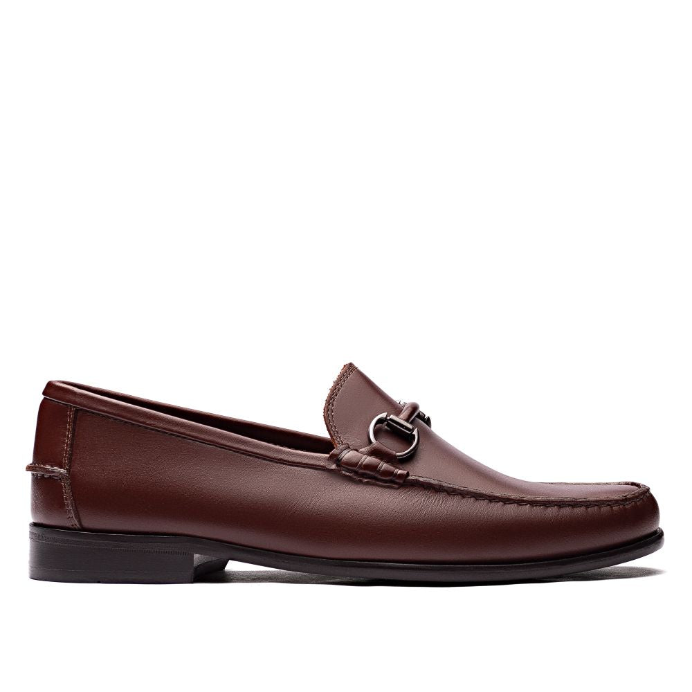 Mocassim Argentino Masculino Casual Fascar Marrom Em Couro