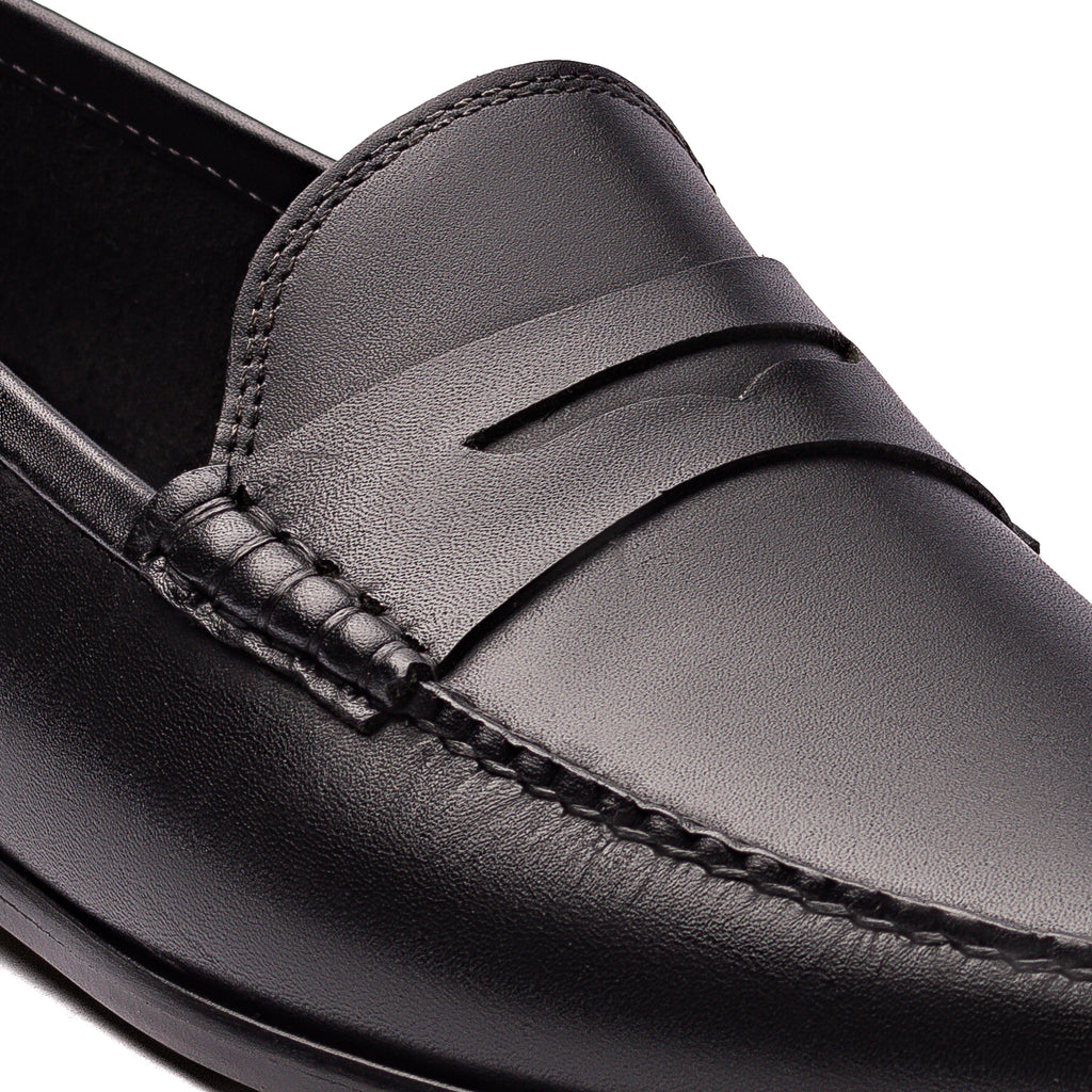 Mocassim Argentino Masculino Casual Fascar Penny Loafer Preto Em Couro