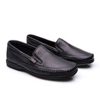 Mocassim Masculino Casual Fascar Preto Em Couro