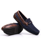 Drive Masculino Fascar Azul-Marinho Em Couro