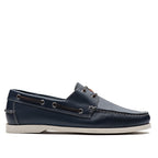 Docksider Masculino Fascar Azul-Marinho Em Couro