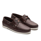 Docksider Masculino Fascar Marrom Em Couro