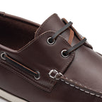 Docksider Masculino Fascar Marrom Em Couro