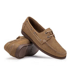 Docksider Masculino Fascar Bege Em Couro