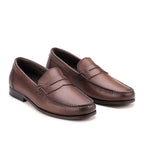Mocassim Masculino Casual Argentino Fascar Penny Loafer Marrom Em Couro